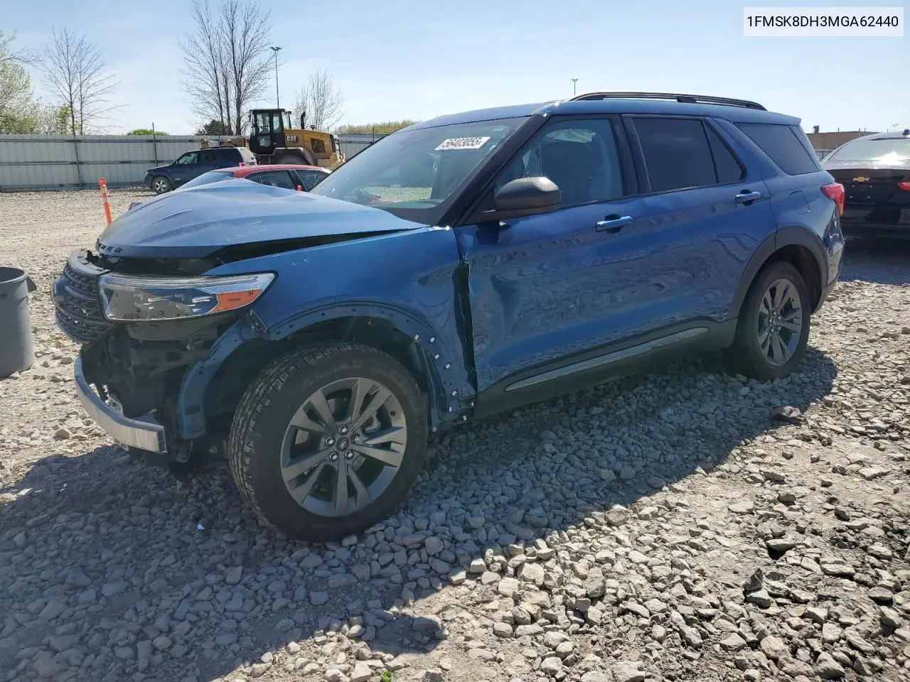2021 Ford Explorer Xlt VIN: 1FMSK8DH3MGA62440 Lot: 56403055
