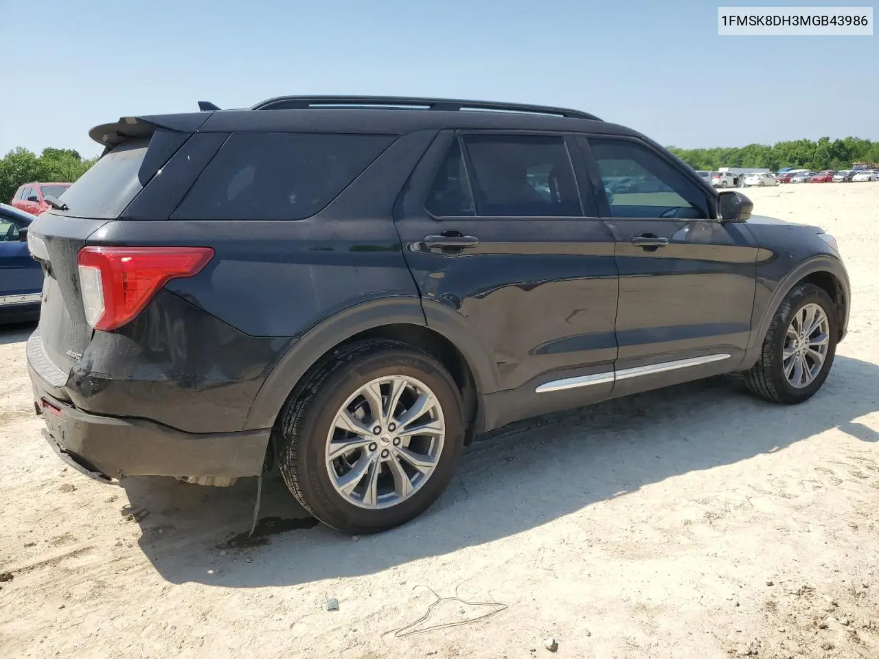 2021 Ford Explorer Xlt VIN: 1FMSK8DH3MGB43986 Lot: 56761825