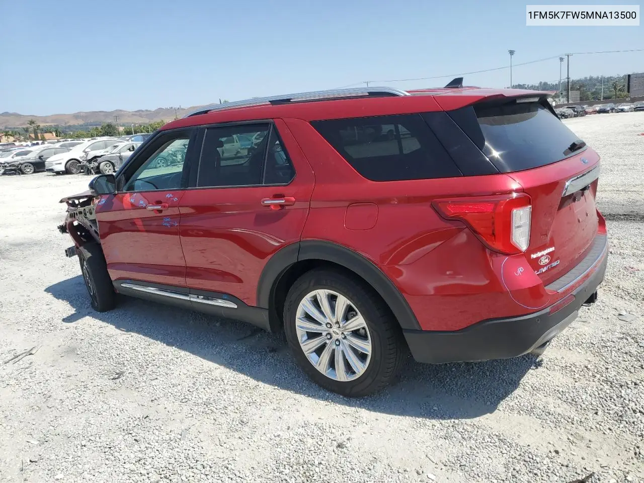 2021 Ford Explorer Limited VIN: 1FM5K7FW5MNA13500 Lot: 61827705