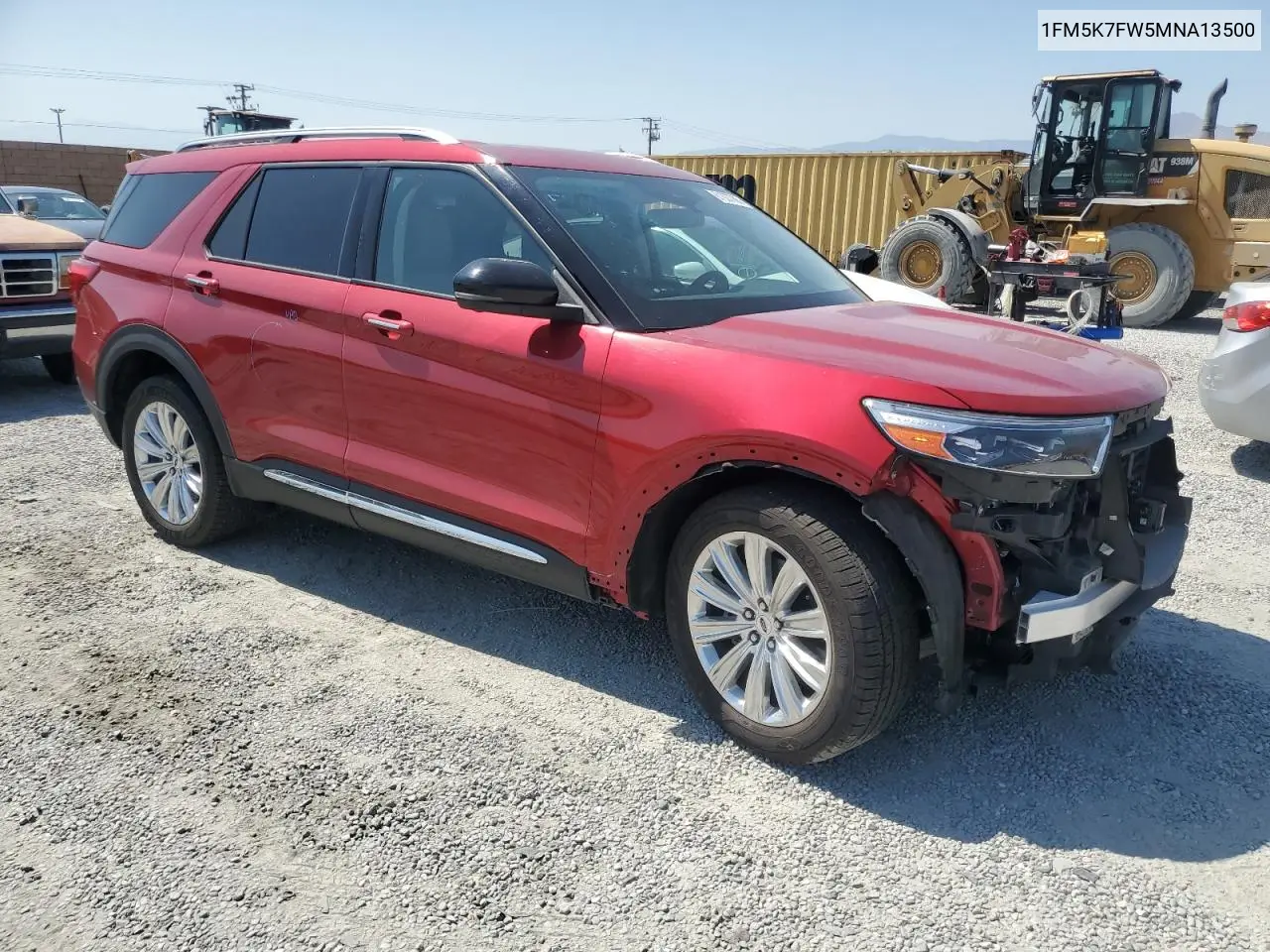 2021 Ford Explorer Limited VIN: 1FM5K7FW5MNA13500 Lot: 61827705