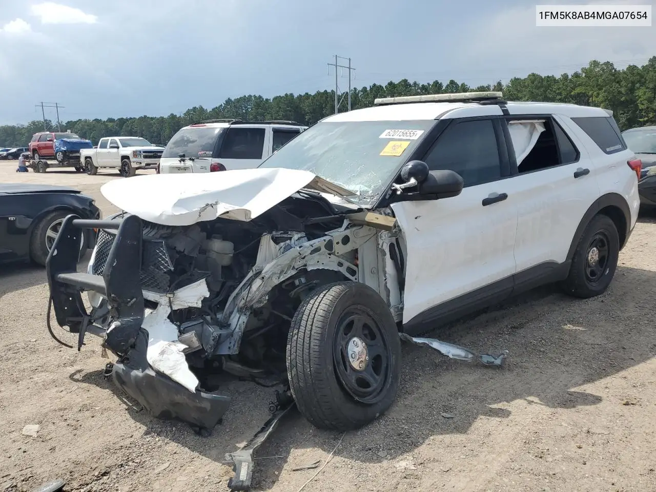 2021 Ford Explorer Police Interceptor VIN: 1FM5K8AB4MGA07654 Lot: 62015655