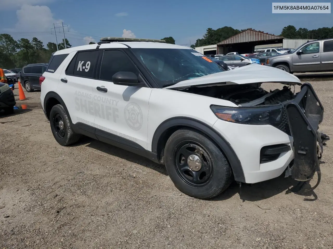 2021 Ford Explorer Police Interceptor VIN: 1FM5K8AB4MGA07654 Lot: 62015655