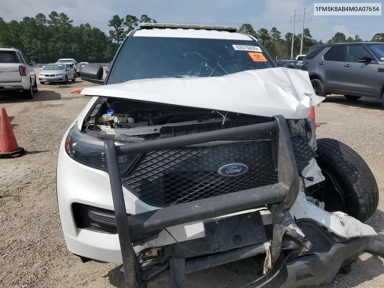 2021 Ford Explorer Police Interceptor VIN: 1FM5K8AB4MGA07654 Lot: 62015655