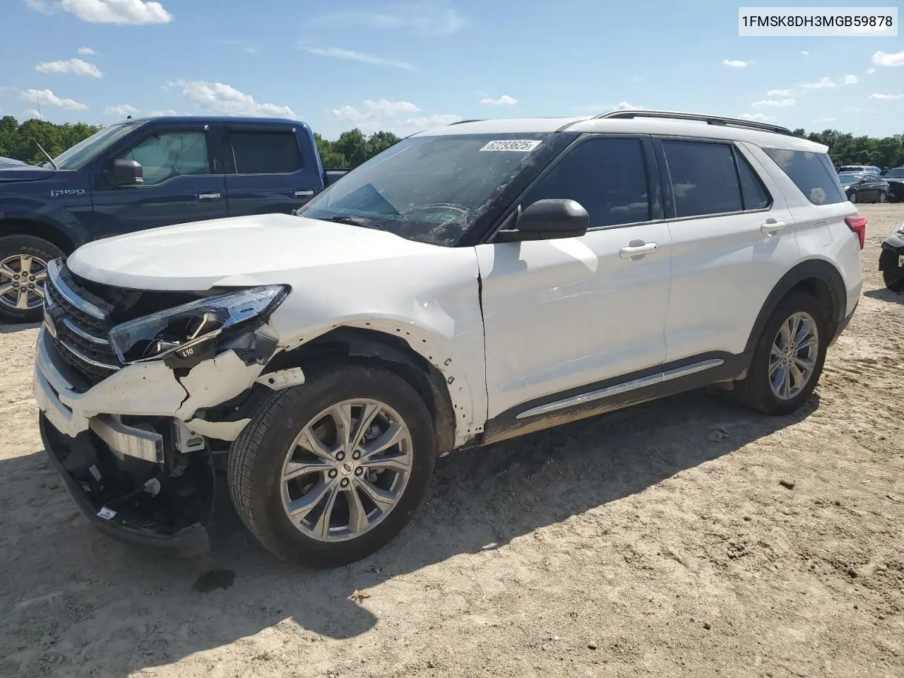 2021 Ford Explorer Xlt VIN: 1FMSK8DH3MGB59878 Lot: 62293625