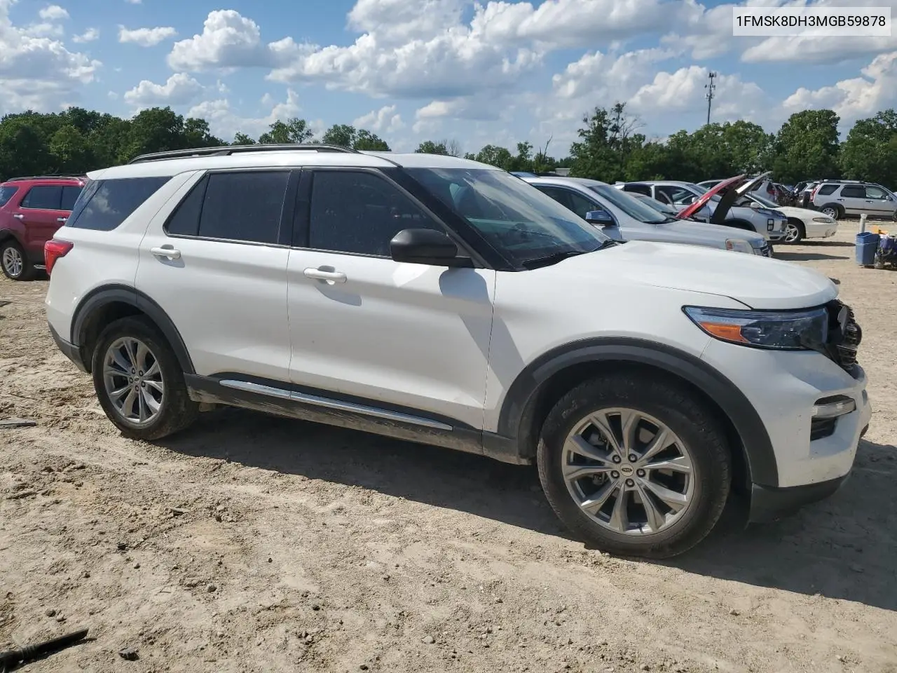 2021 Ford Explorer Xlt VIN: 1FMSK8DH3MGB59878 Lot: 62293625