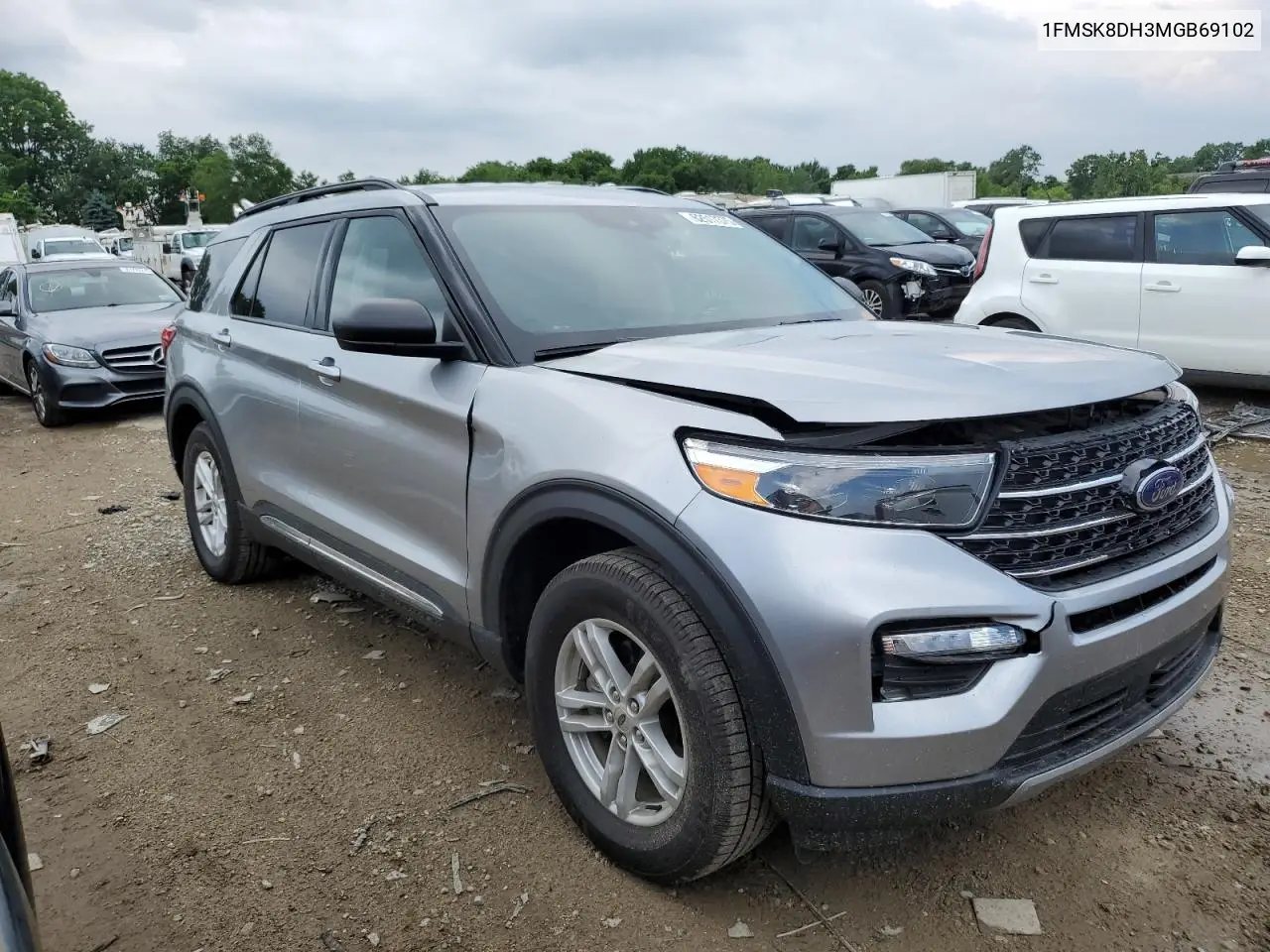2021 Ford Explorer Xlt VIN: 1FMSK8DH3MGB69102 Lot: 62517375