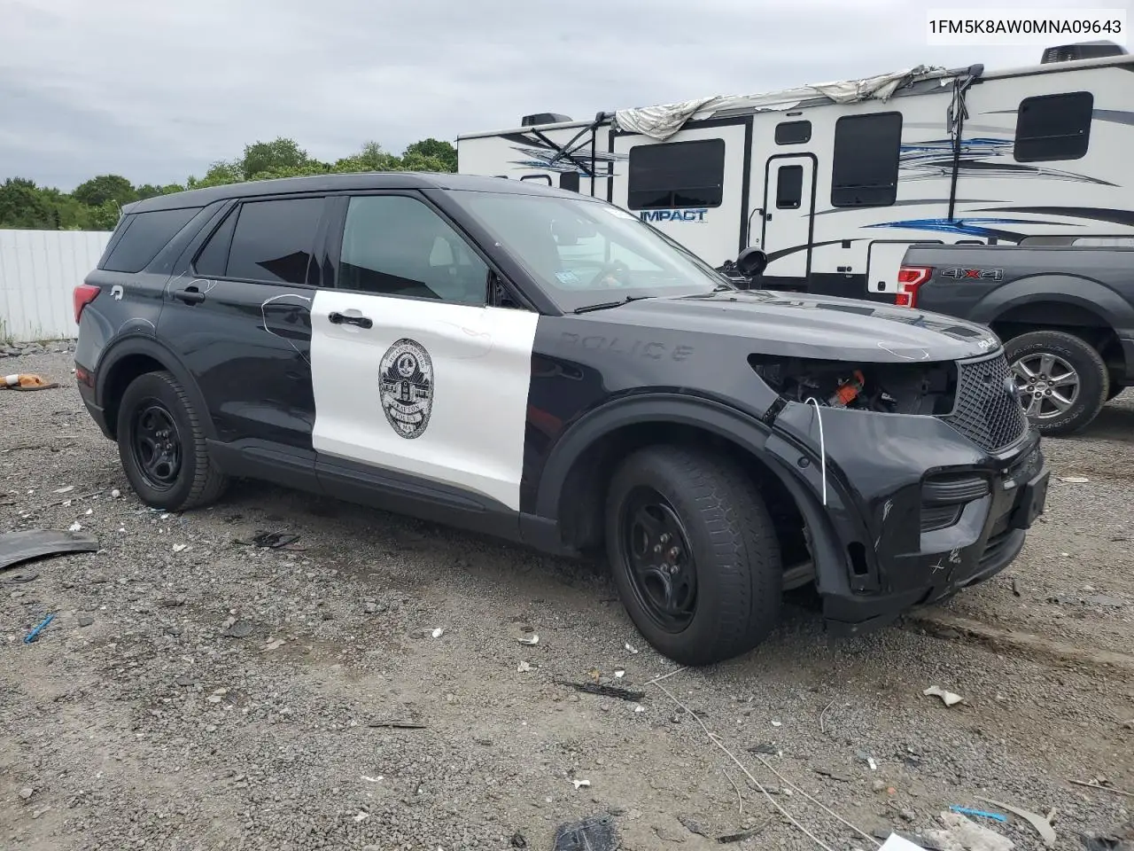2021 Ford Explorer Police Interceptor VIN: 1FM5K8AW0MNA09643 Lot: 62646035
