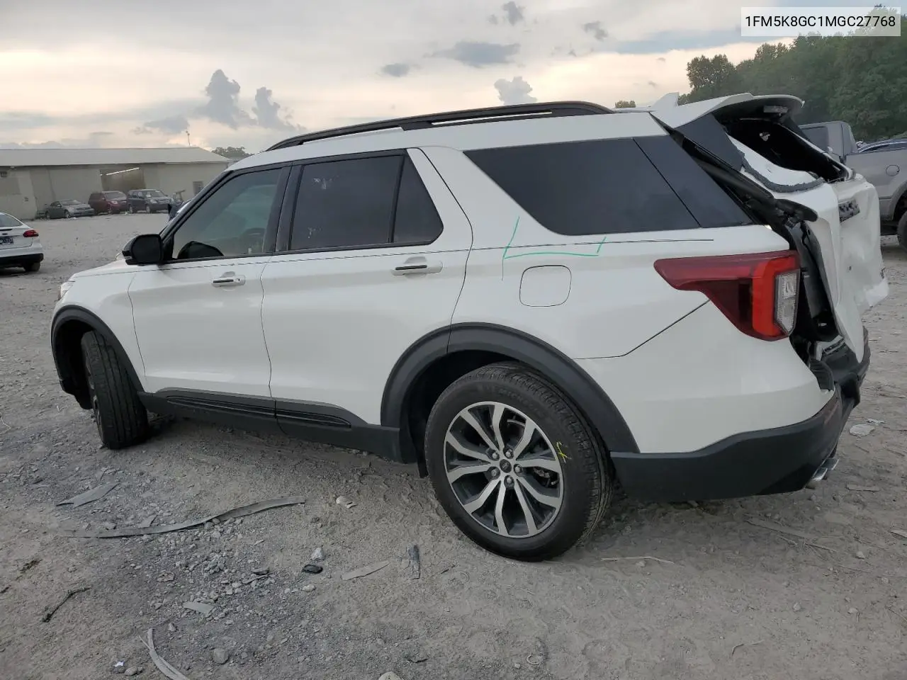 2021 Ford Explorer St VIN: 1FM5K8GC1MGC27768 Lot: 62668325