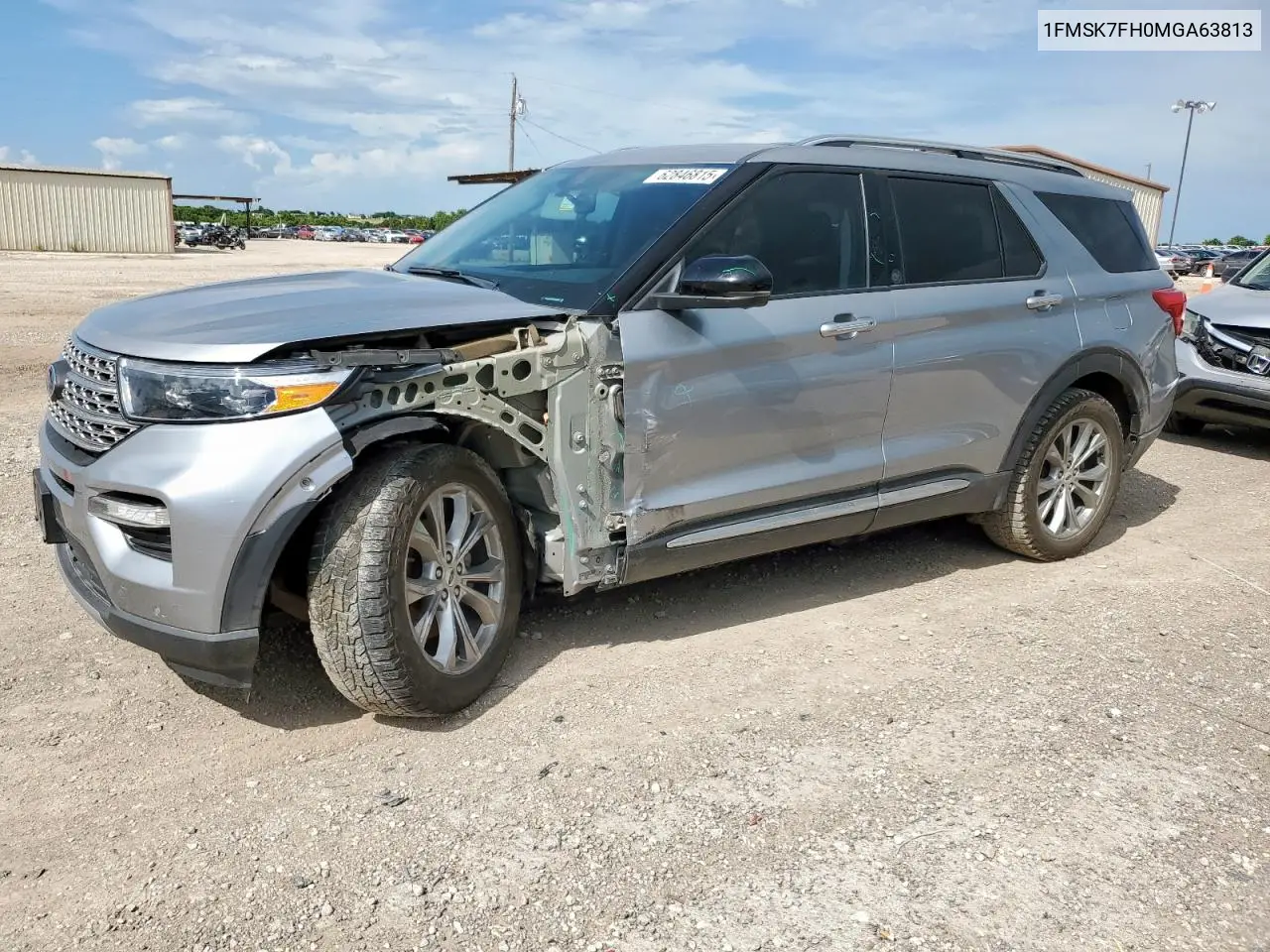 2021 Ford Explorer Limited VIN: 1FMSK7FH0MGA63813 Lot: 62846815