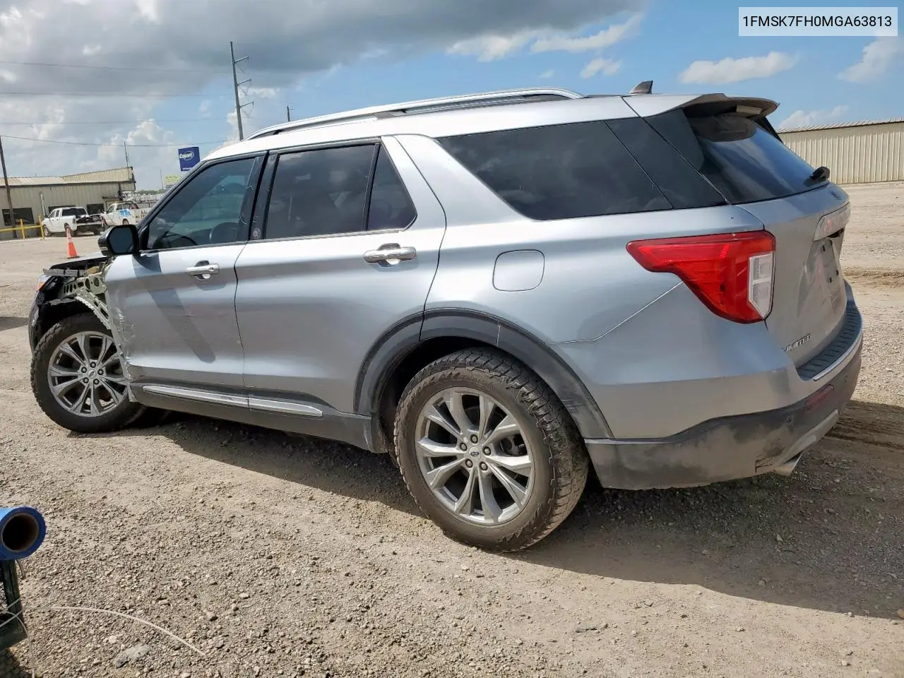 2021 Ford Explorer Limited VIN: 1FMSK7FH0MGA63813 Lot: 62846815