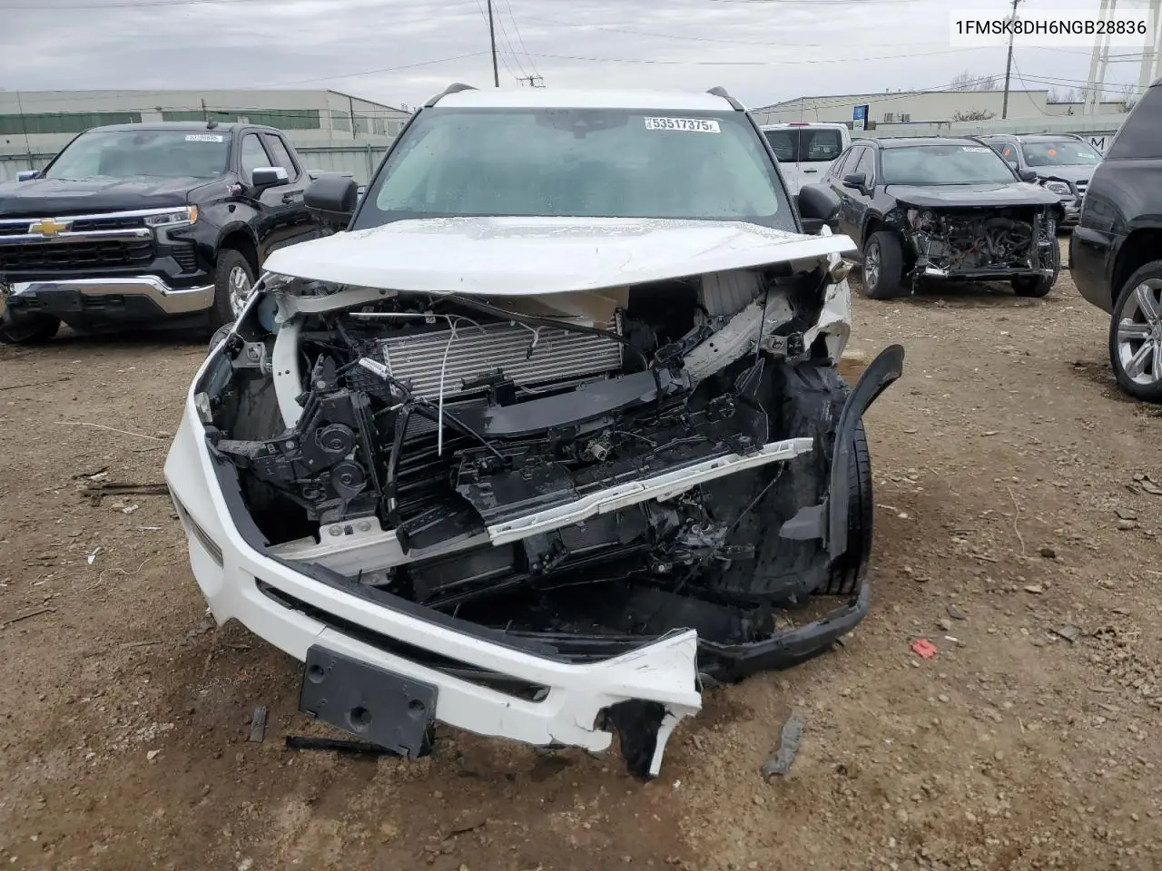 2022 Ford Explorer Xlt VIN: 1FMSK8DH6NGB28836 Lot: 53517375