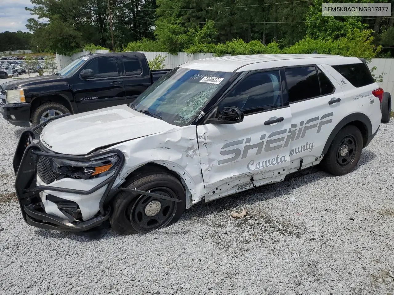 2022 Ford Explorer Police Interceptor VIN: 1FM5K8AC1NGB17877 Lot: 55605335
