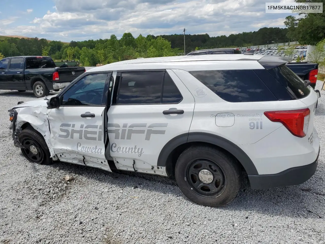 2022 Ford Explorer Police Interceptor VIN: 1FM5K8AC1NGB17877 Lot: 55605335