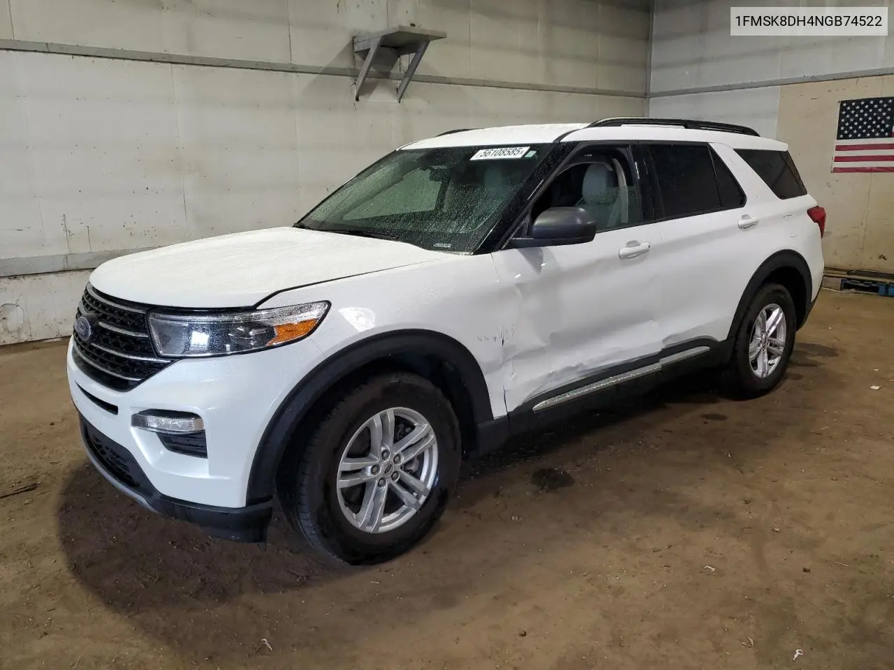 2022 Ford Explorer Xlt VIN: 1FMSK8DH4NGB74522 Lot: 56108585