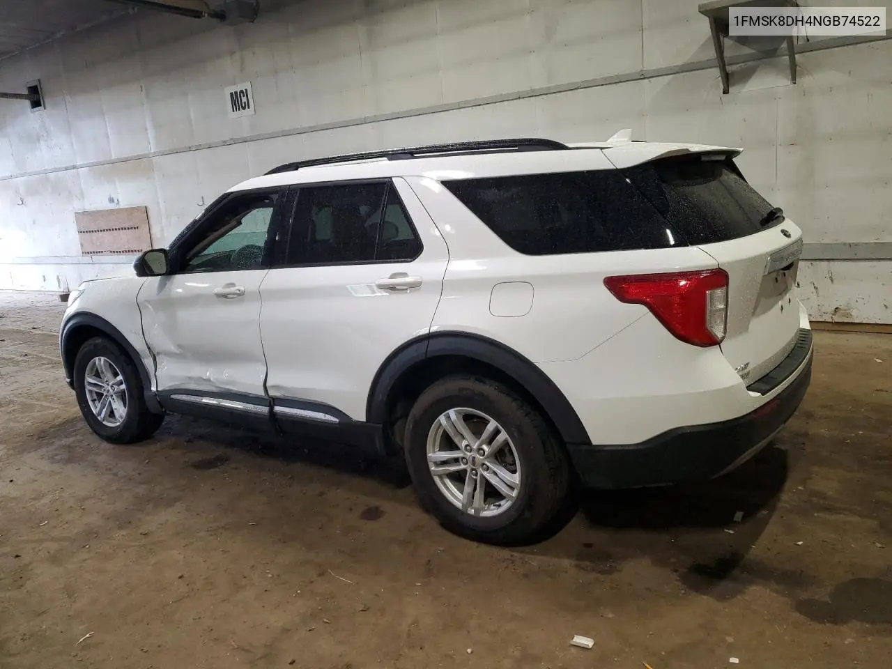 2022 Ford Explorer Xlt VIN: 1FMSK8DH4NGB74522 Lot: 56108585