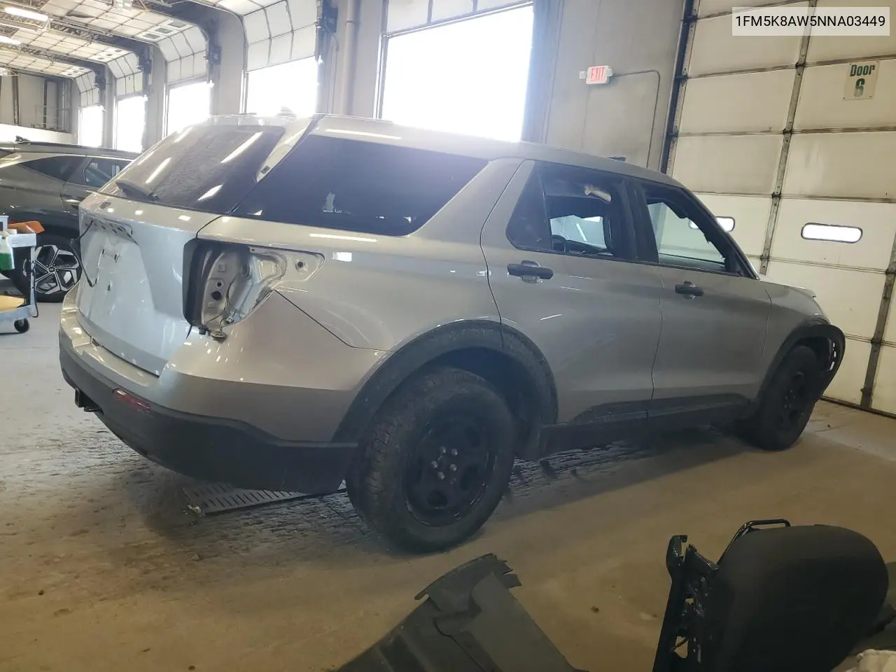 2022 Ford Explorer Police Interceptor VIN: 1FM5K8AW5NNA03449 Lot: 56903895