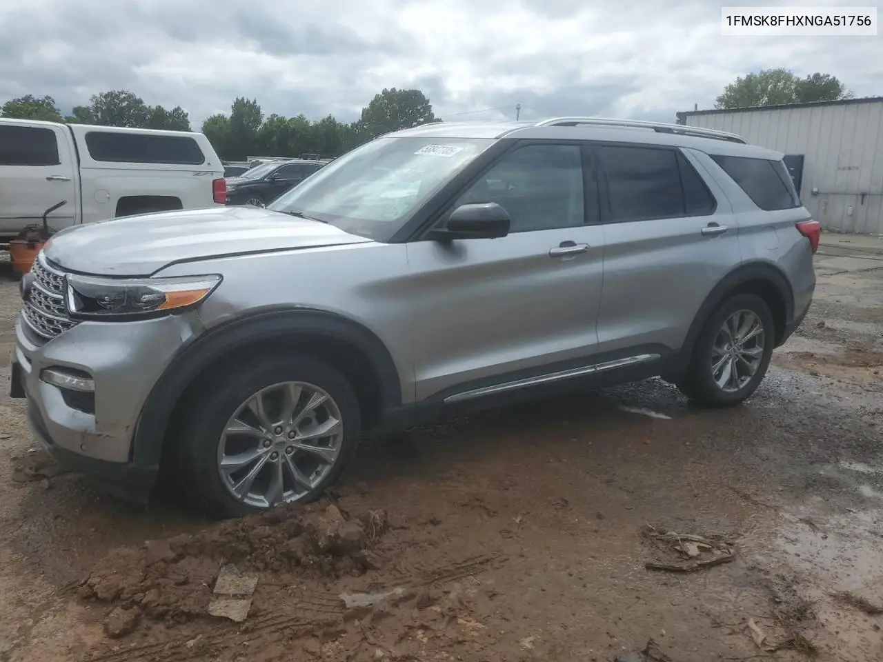 2022 Ford Explorer Limited VIN: 1FMSK8FHXNGA51756 Lot: 58847705