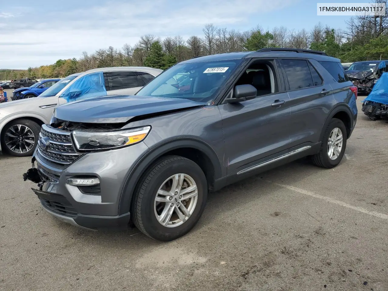 2022 Ford Explorer Xlt VIN: 1FMSK8DH4NGA31117 Lot: 62887015