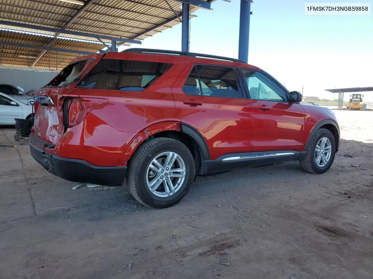 2022 Ford Explorer Xlt VIN: 1FMSK7DH3NGB59858 Lot: 62917555