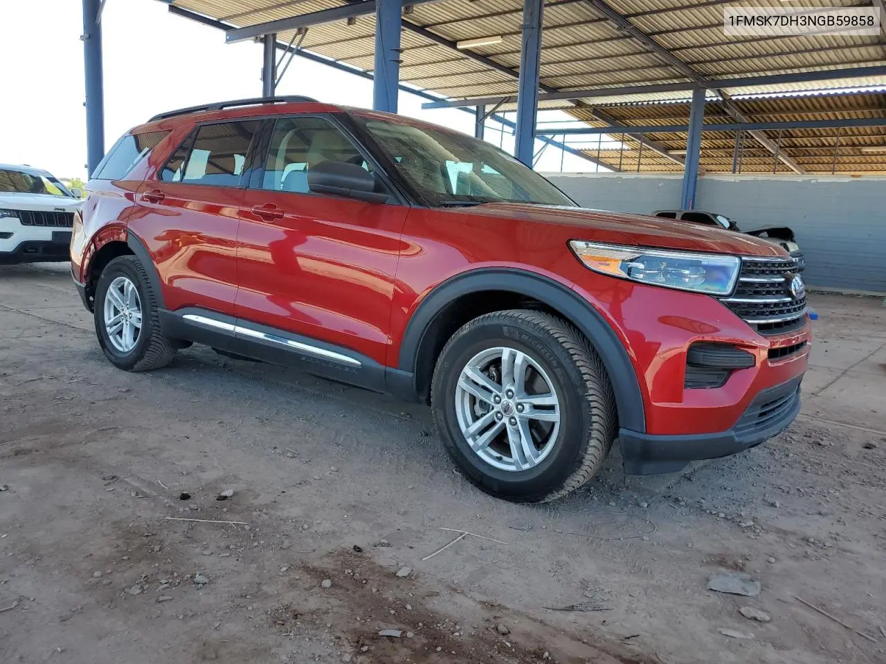 2022 Ford Explorer Xlt VIN: 1FMSK7DH3NGB59858 Lot: 62917555