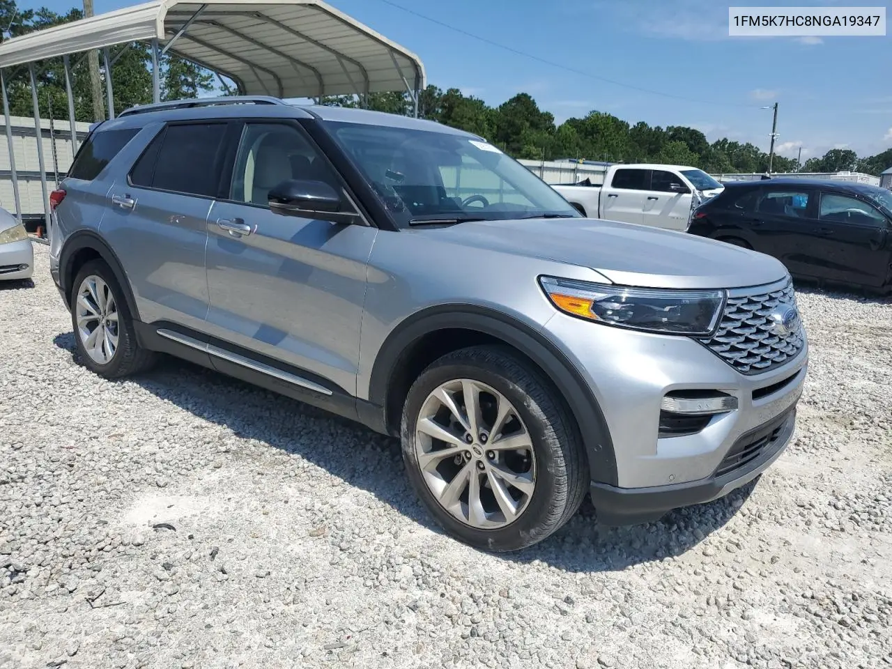 2022 Ford Explorer Platinum VIN: 1FM5K7HC8NGA19347 Lot: 62957975