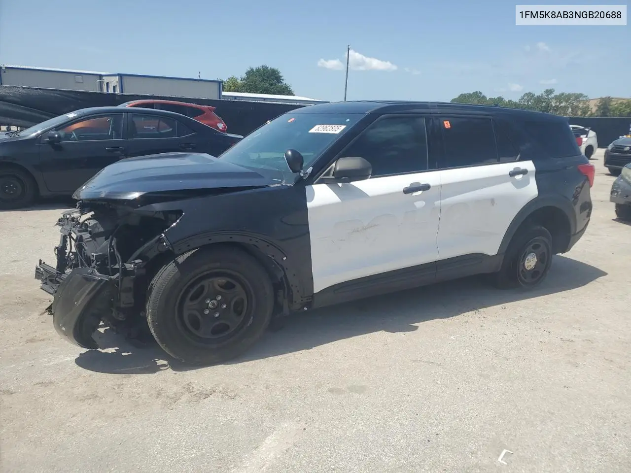 2022 Ford Explorer Police Interceptor VIN: 1FM5K8AB3NGB20688 Lot: 62962805