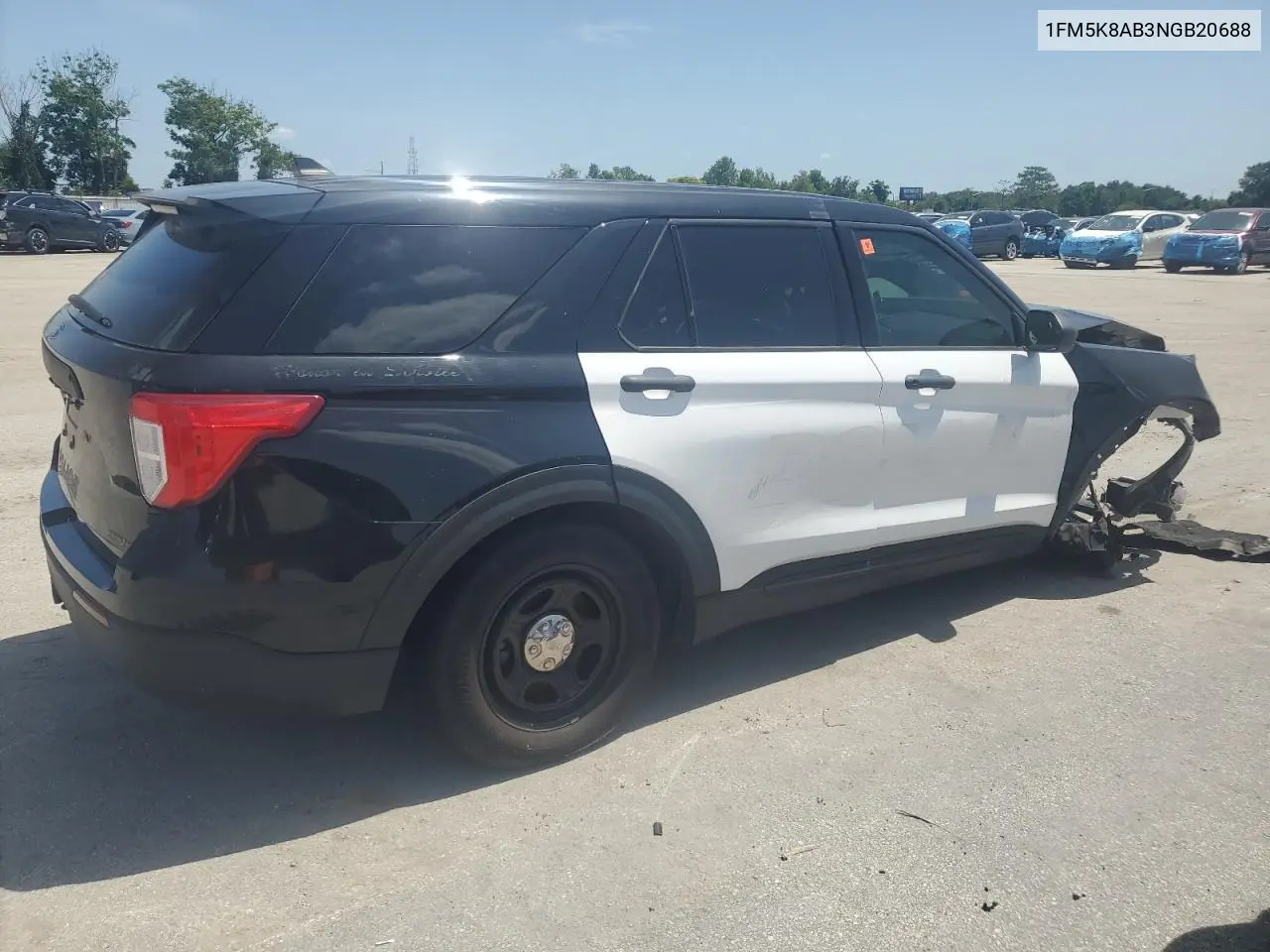 2022 Ford Explorer Police Interceptor VIN: 1FM5K8AB3NGB20688 Lot: 62962805