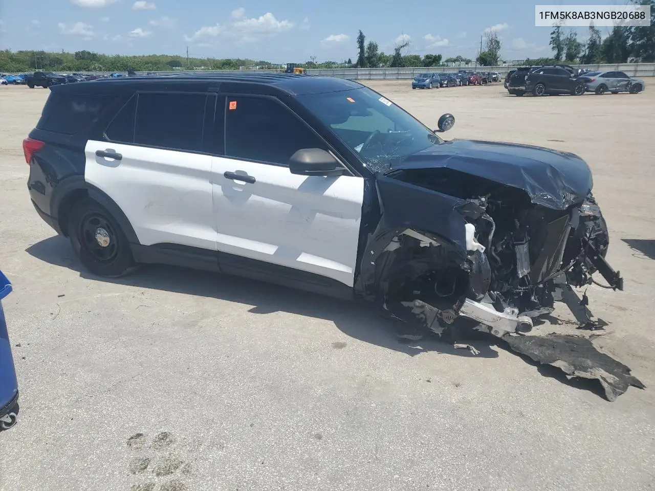 2022 Ford Explorer Police Interceptor VIN: 1FM5K8AB3NGB20688 Lot: 62962805