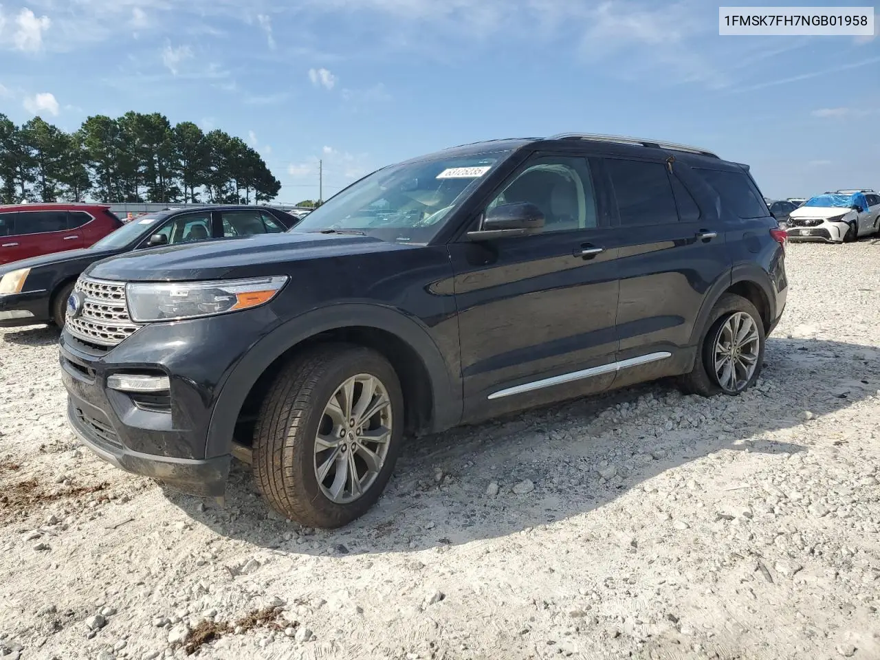 2022 Ford Explorer Limited VIN: 1FMSK7FH7NGB01958 Lot: 63125235