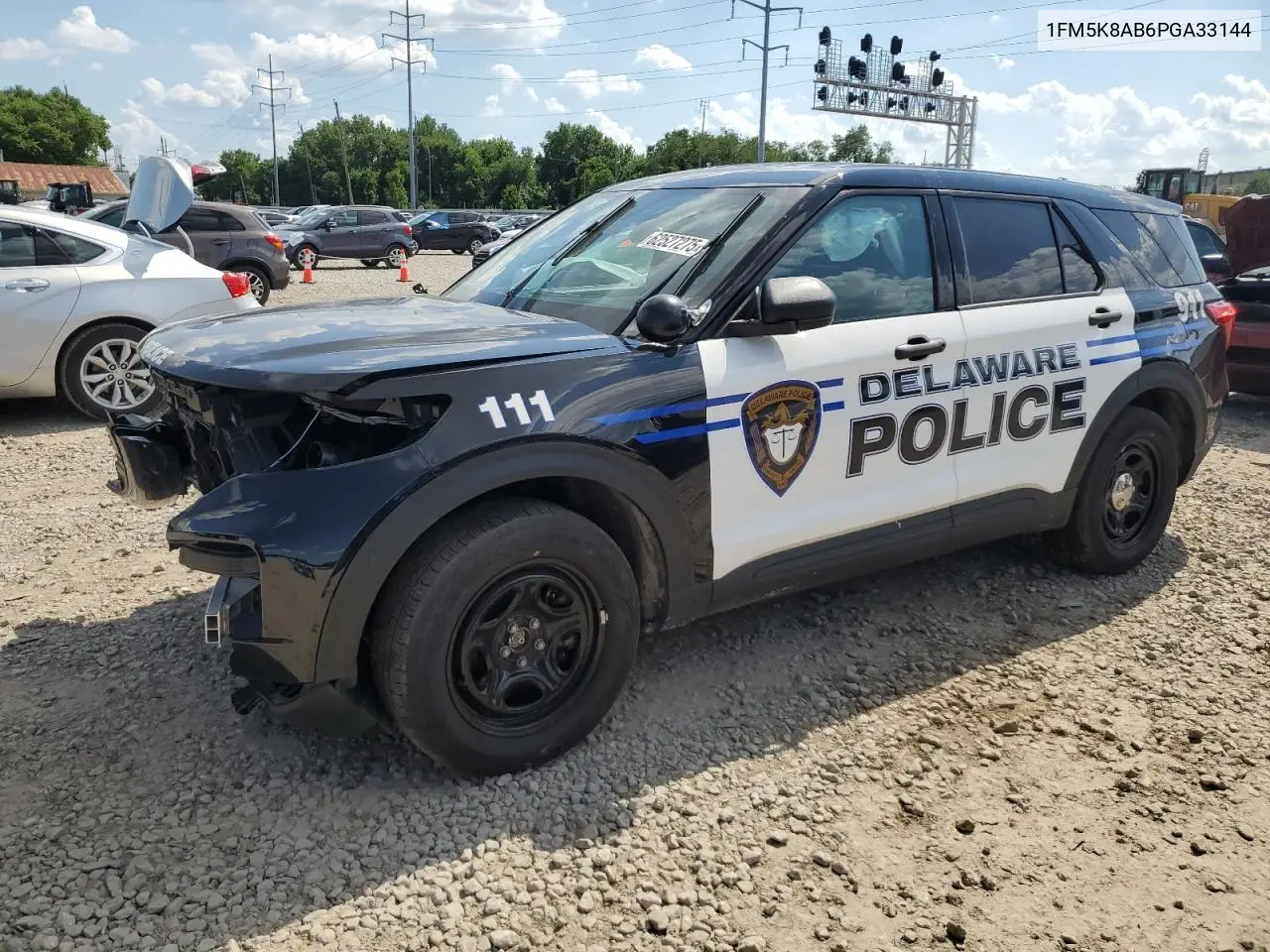 2023 Ford Explorer Police Interceptor VIN: 1FM5K8AB6PGA33144 Lot: 62527275