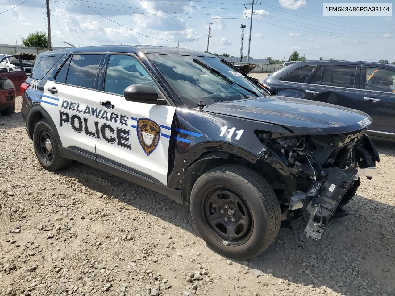 2023 Ford Explorer Police Interceptor VIN: 1FM5K8AB6PGA33144 Lot: 62527275