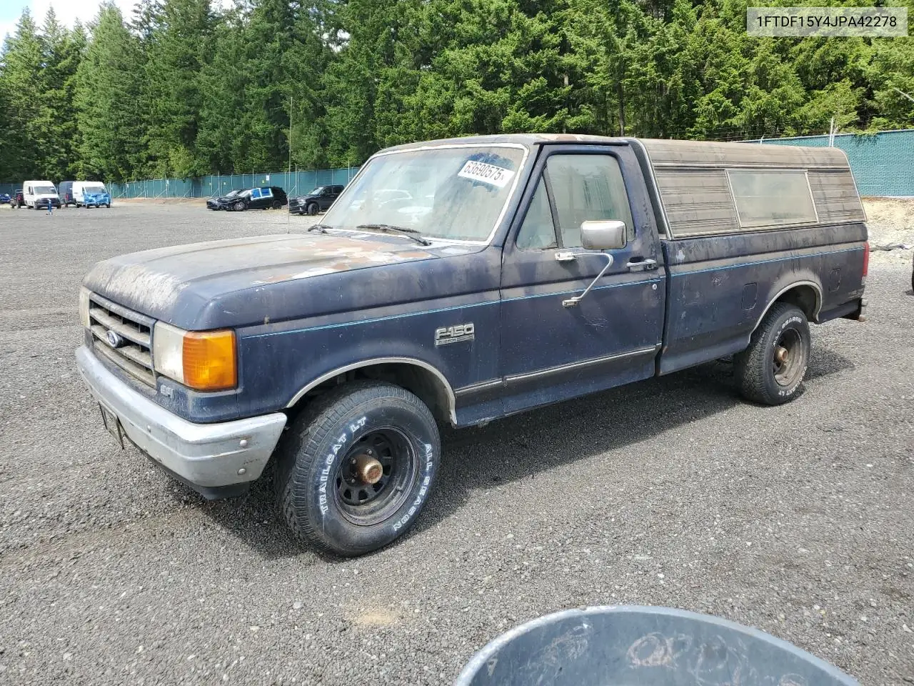 1988 Ford F150 VIN: 1FTDF15Y4JPA42278 Lot: 63690575