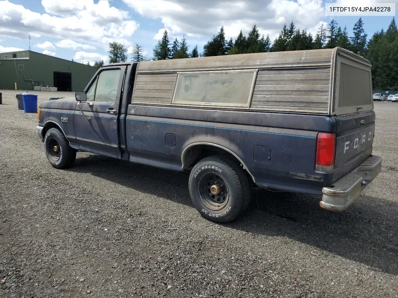 1988 Ford F150 VIN: 1FTDF15Y4JPA42278 Lot: 63690575