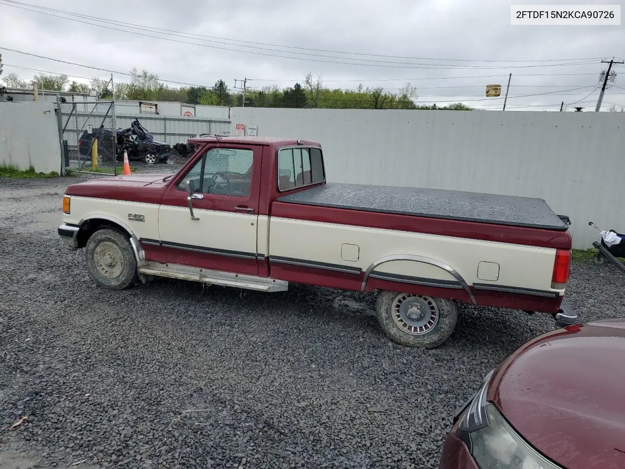 1989 Ford F150 VIN: 2FTDF15N2KCA90726 Lot: 55612495