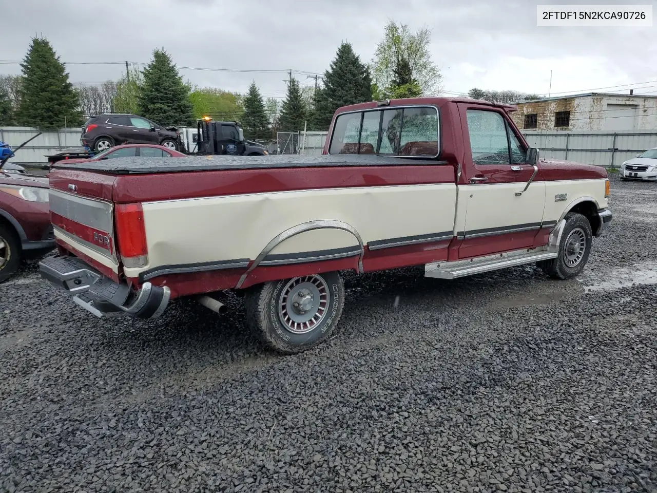 1989 Ford F150 VIN: 2FTDF15N2KCA90726 Lot: 55612495
