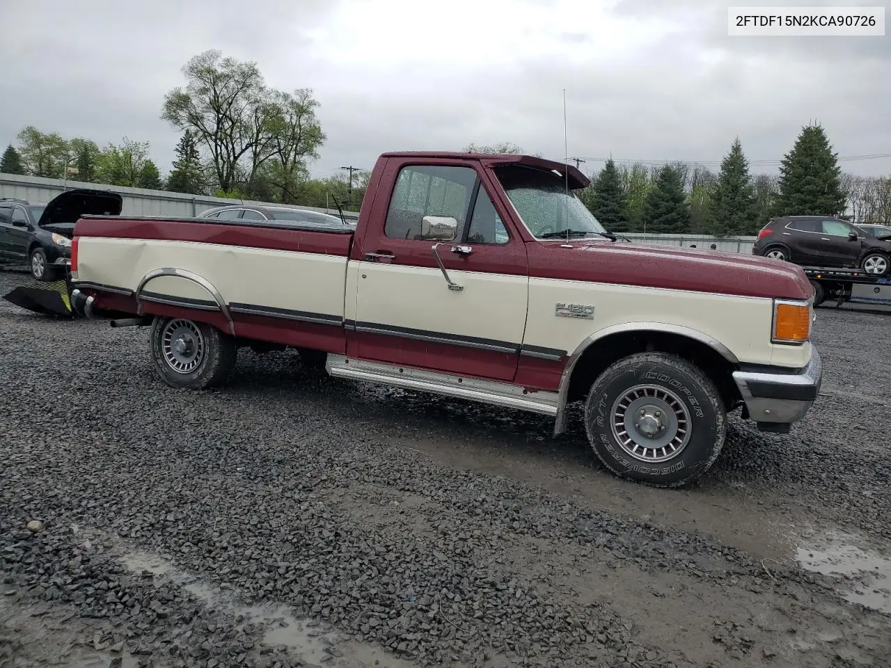 1989 Ford F150 VIN: 2FTDF15N2KCA90726 Lot: 55612495