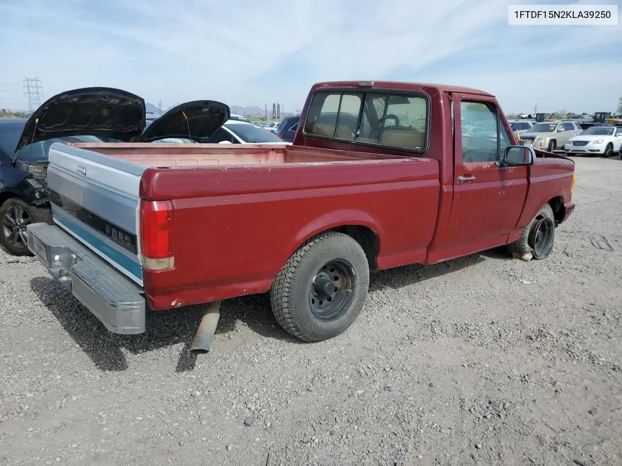 1989 Ford F150 VIN: 1FTDF15N2KLA39250 Lot: 56705355