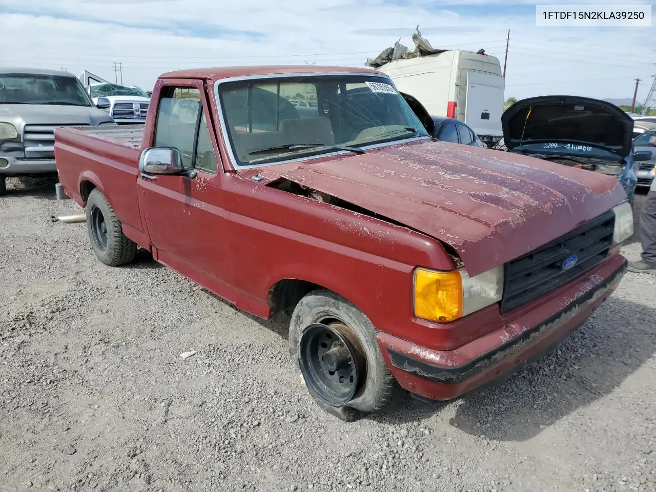 1989 Ford F150 VIN: 1FTDF15N2KLA39250 Lot: 56705355