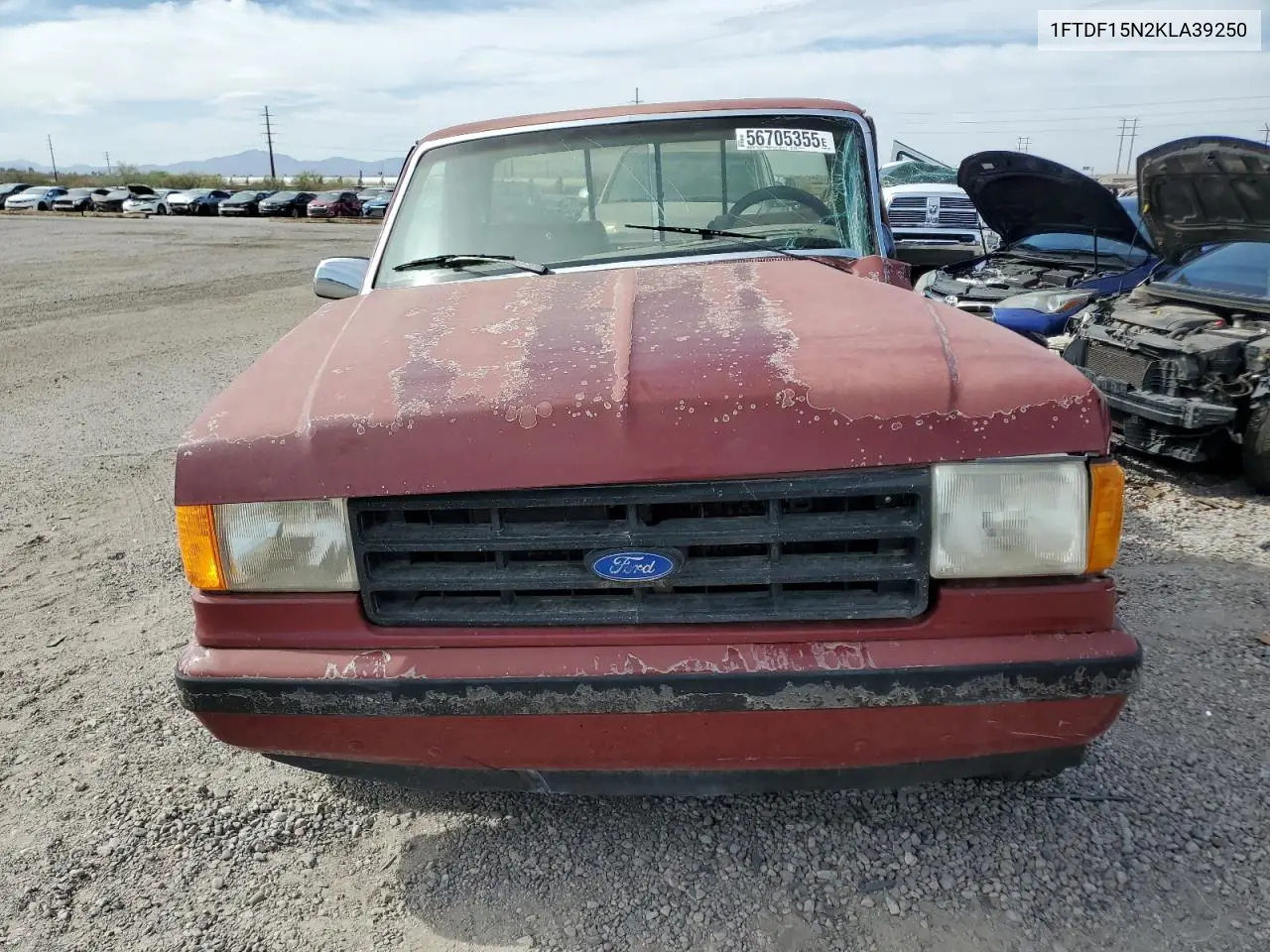 1989 Ford F150 VIN: 1FTDF15N2KLA39250 Lot: 56705355