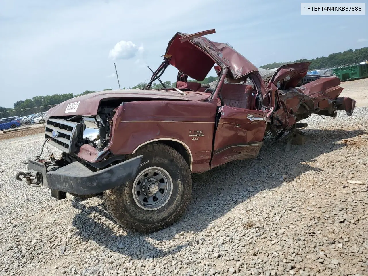 1989 Ford F150 VIN: 1FTEF14N4KKB37885 Lot: 62305815