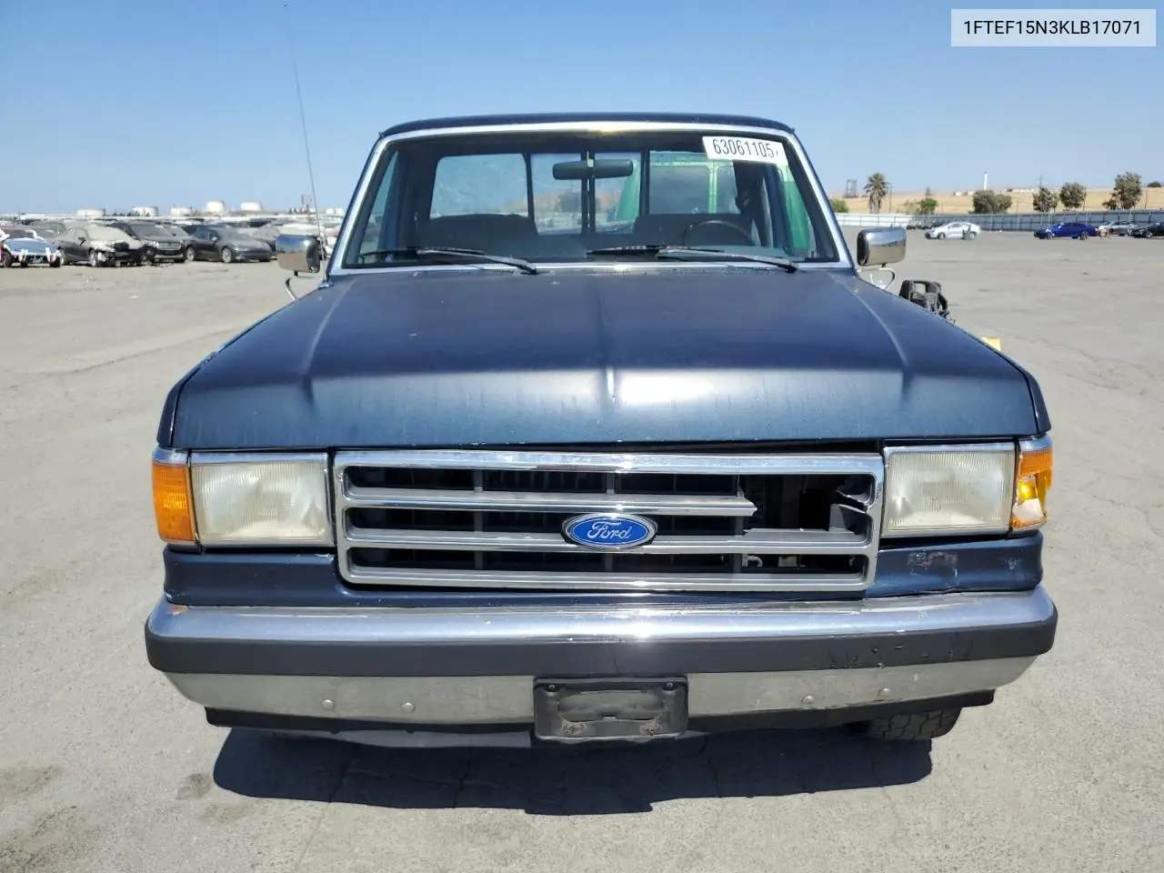 1989 Ford F150 VIN: 1FTEF15N3KLB17071 Lot: 63061105