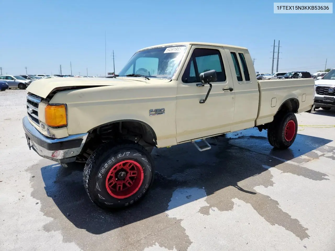 1989 Ford F150 VIN: 1FTEX15N3KKB53636 Lot: 64591985