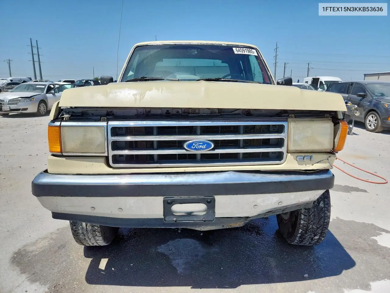 1989 Ford F150 VIN: 1FTEX15N3KKB53636 Lot: 64591985