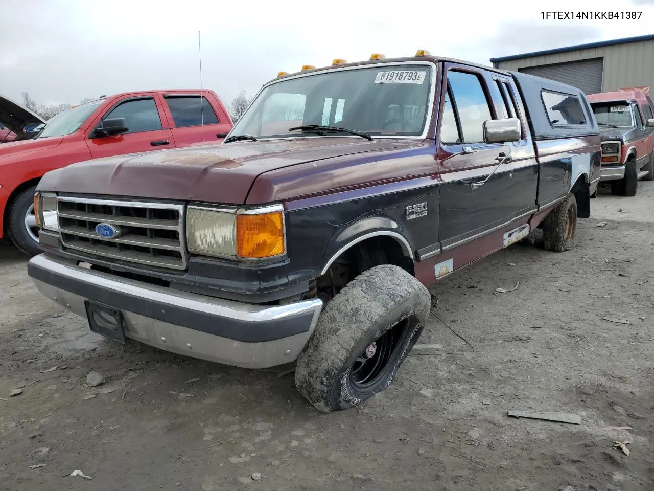 1989 Ford F150 VIN: 1FTEX14N1KKB41387 Lot: 81918793