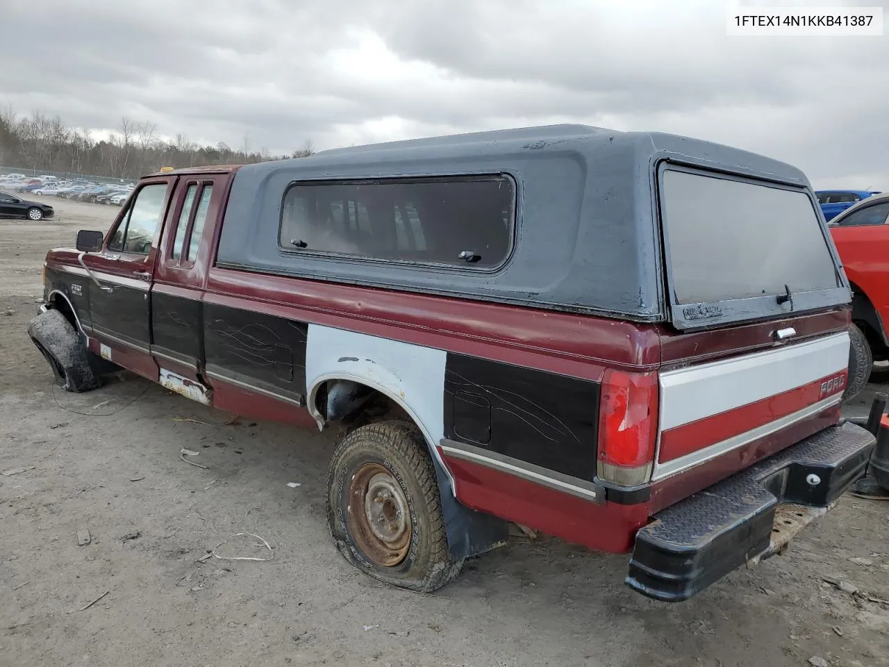 1989 Ford F150 VIN: 1FTEX14N1KKB41387 Lot: 81918793