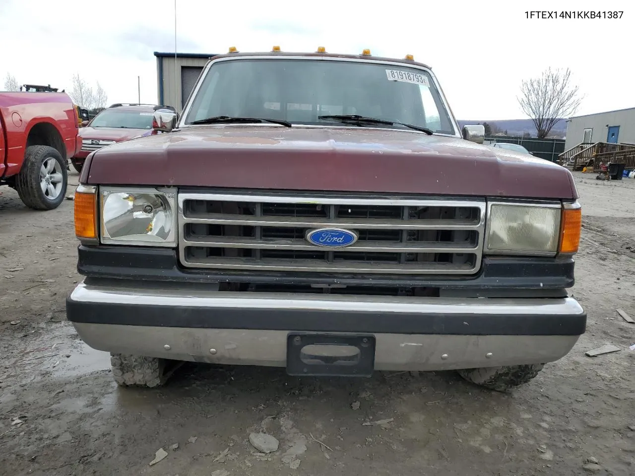 1989 Ford F150 VIN: 1FTEX14N1KKB41387 Lot: 81918793