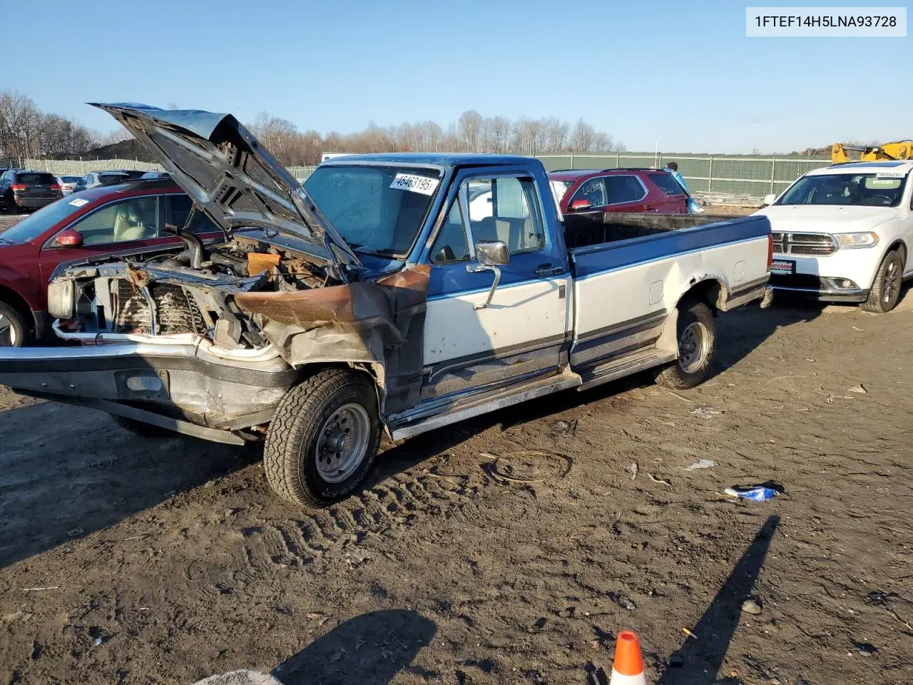 1990 Ford F150 VIN: 1FTEF14H5LNA93728 Lot: 46463195