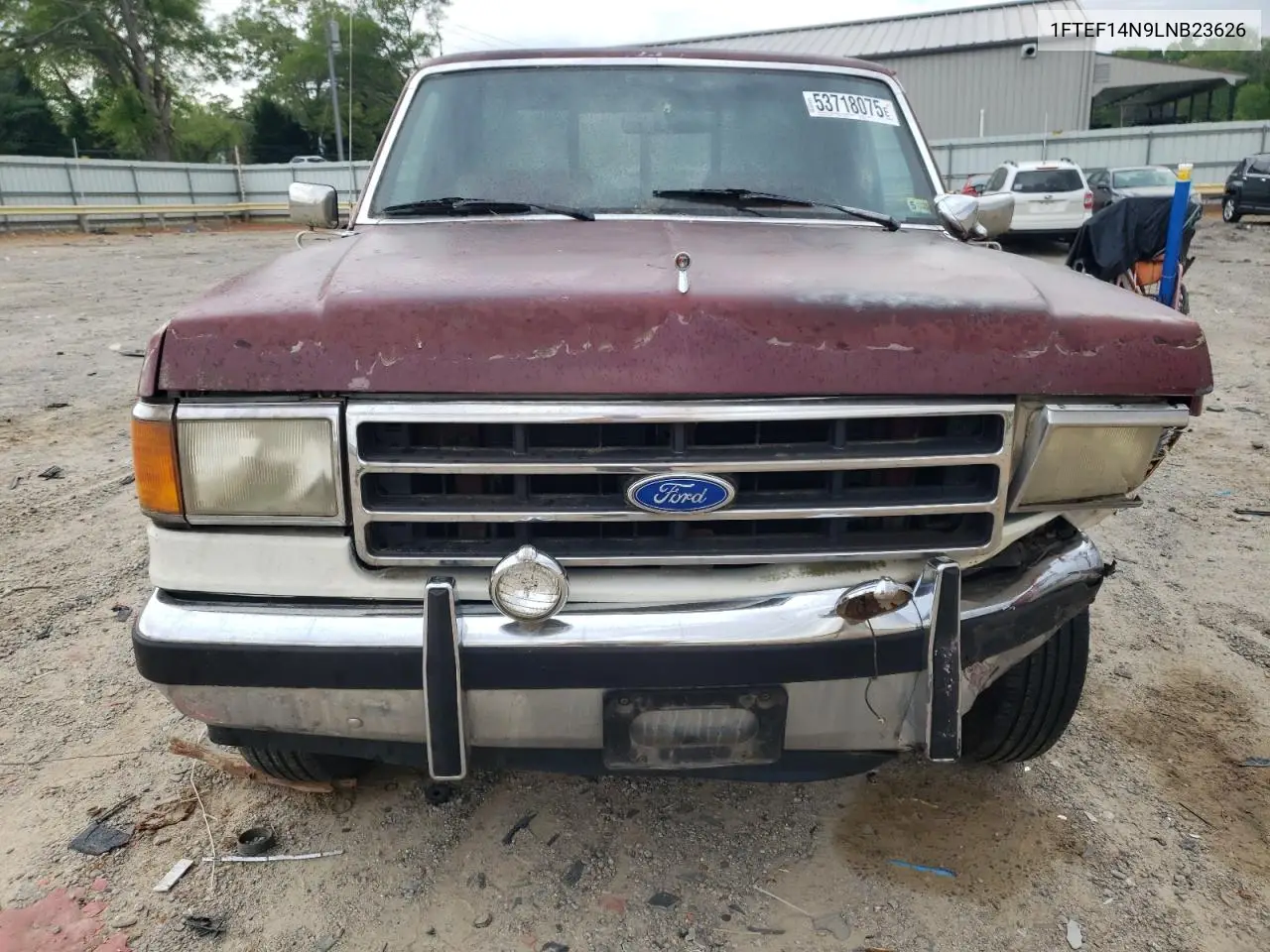 1990 Ford F150 VIN: 1FTEF14N9LNB23626 Lot: 53718075