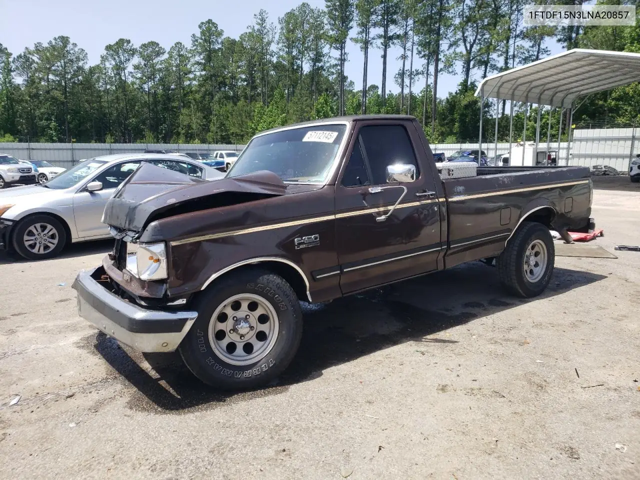 1990 Ford F150 VIN: 1FTDF15N3LNA20857 Lot: 57112145