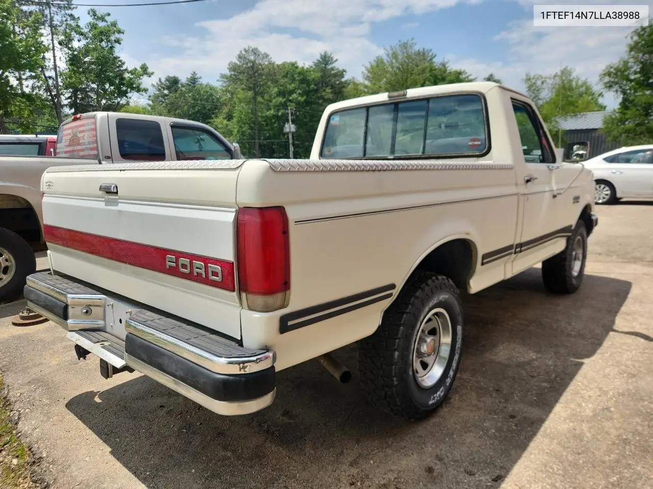 1990 Ford F150 VIN: 1FTEF14N7LLA38988 Lot: 61417455
